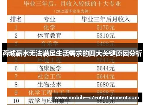 蓉城薪水无法满足生活需求的四大关键原因分析 蓉城薪水无法满足生活需求的四大关键原因分析