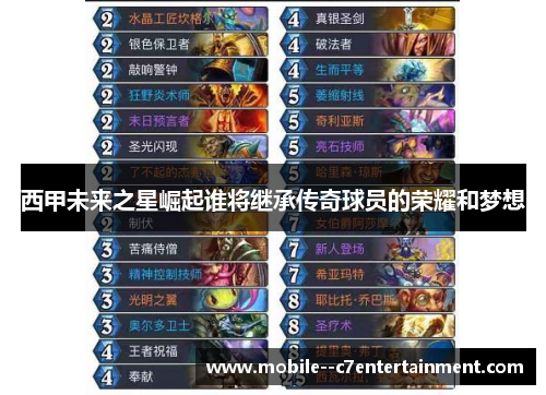 西甲未来之星崛起谁将继承传奇球员的荣耀和梦想